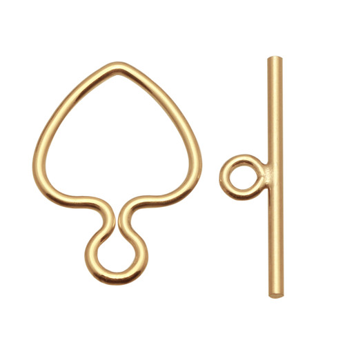 14k Gold Filled Heart Toggle Clasp