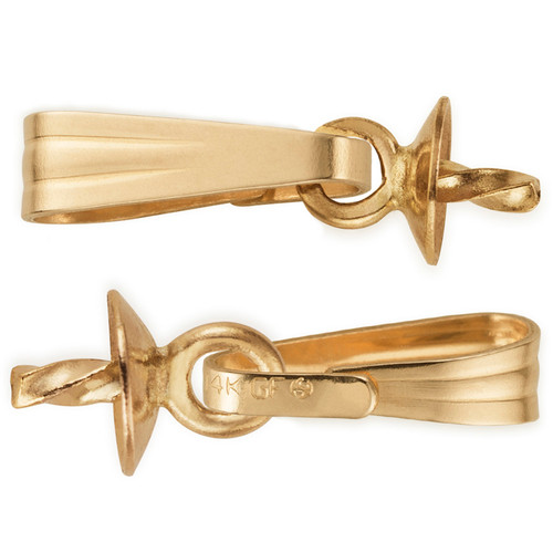 14K Gold Filled Bail With Cup and Peg