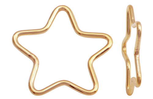 14K Gold Filled 15 mm Star Wire Charm