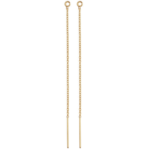 14k Gold Filled Cable Chain Ear Threaders