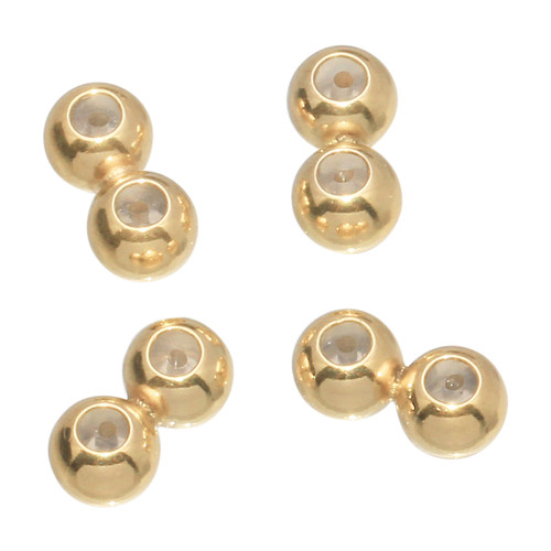 3 mm 14K Gold Filled 2 Row Silicone Beads