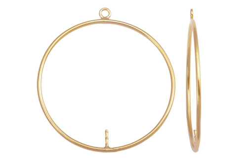 1 pair, 2 Pcs 30 mm Gold Filled Round Drop With Peg