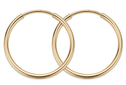 1 Pair Bag of 12 mm Gold Filled Hoop Earrings