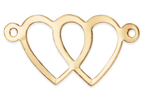 14K Gold Filled Heart Connector