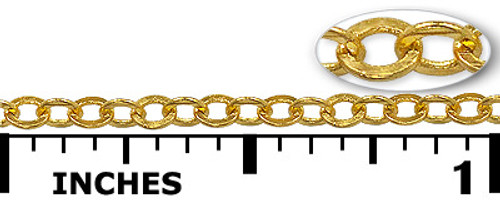1 FT 1.8x2.4mm Gold Color Plated Cable Chain
