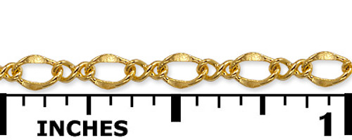 1 FT 3X4 mm Gold Color Plated Figure Eight Chain
