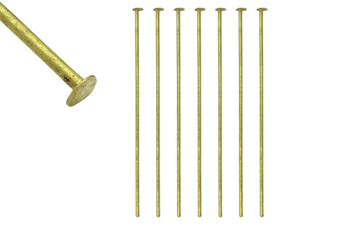 40 Pcs 22g 1.5 In Brass Tone Head Pin