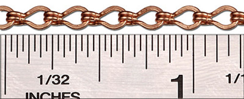 1 FT 3.x6.4 mm 25g wire Copper Plated Chain