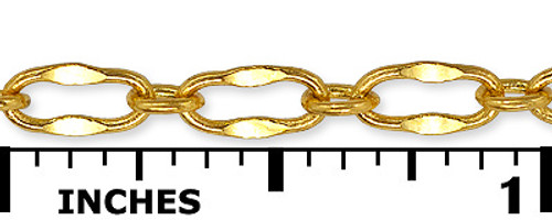 1 FT 21g Gold Color Plated Long & Short Chain