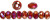 Lampwork Glass Beads 8mm Red AB