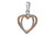 Sterling Silver Two Tone Hearts Pendant
