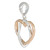 Stunning Sterling Silver Two Tone Heart Pendant