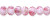 Lampwork Glass Beads 10mm Pink w/White