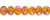 Rondelle Faceted Lampwork Glass Beads - Orange w/Pink