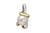 1 Pc Sterling Silver 18x9 mm Two Tone Pearl Pendant