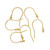 14k Gold Filled CZ Earwires 4mm 1 Pair-Clear