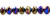 Glass Beads Gold Purple Rondelle 8 mm