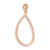 Sterling Silver Rose Gold Plated Tear Drop Pendant with Cubic Zirconia