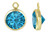 1 Pair 3 mm 14K Gold Filled Deep Blue CZ Drops