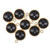 14K Gold Filled Drops-Imitation Black Onyx 14K Gold Filled Drops-Imitation Black Onyx