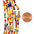 34 Inch Strand of 3-4.6 mm Mixed Colored Chevron African Glass Beads