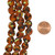 22 Inch Strand of 10-11.5 mm African Recycled Glass Fused Beads - Earth Tones