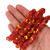 22 Inch Strand of 10.5-11.5 mm African Recycled Glass Fused Beads - Red And Yellow