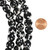 21 Inch Strand 12.20-14.30 mm African Recycled Glass Fused Beads-White and Black