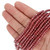 26 Inch Strand of  4-4.5mm African Maasai Glass Seed Beads - Glossy Blush Red