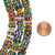 30 Inch Strand of 9-11 mm African Krobo Flower And Disc Glass Beads - Multicolor