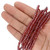 26 Inch Strand of  4-4.5mm African Maasai Glass Seed Beads - Pomegranate Red