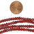 26 Inch Strand of  4-4.5mm African Maasai Glass Seed Beads - Pomegranate Red