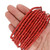 26 Inch Strand of 4-4.5mm African Maasai Glass Seed Beads - Cardinal Red