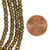 26 Inch Strand of 4-4.5 mm African Maasai Glass Seed Beads - Antique Brass Color