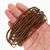 27 Inch Strand of 4-4.5 mm African Maasai Glass Seed Beads - Antique Luster Bronze Color