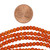 24 Inch Strand of 4-4.5 mm African White Heart Glass Rondelle Beads - Orange