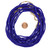 White Heart Indigo Blue African Rondelle Glass Beads