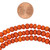 22 Inch Strand of 6-6.5 mm African White Heart Glass Rondelle Beads - Orange