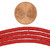 34 Inch Strand of 3mm African Vinyl Disk Bead - Fire Red