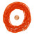 Orange Tiny White Heart African Glass Rondelle Beads