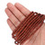 27 Inch Strand of 4-4.5 mm African Maasai Glass Seed Beads - Brownish Red Luster