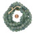 African Recycled Glass Beads In Frosted Green and Blue