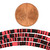 34 Inch Strand of 3mm African Vinyl Disk Bead - Hot Pink and Black