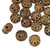 3 Pc Bag of 6-8mm Ashanti Brass Beads - Ribbed Disk
