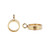 14K Gold Filled 4mm Bezel Drop With Perpendicular Ring