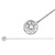 .925 Sterling Silver Clear CZ Head Pin