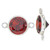 Sterling Silver Deep Red CZ Connectors