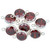 Sterling Silver Deep Red CZ Connectors