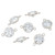 Sterling Silver Clear CZ Connectors