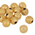 8 Inch Strand 5.8MM Gold Colored Round Brushed Beads